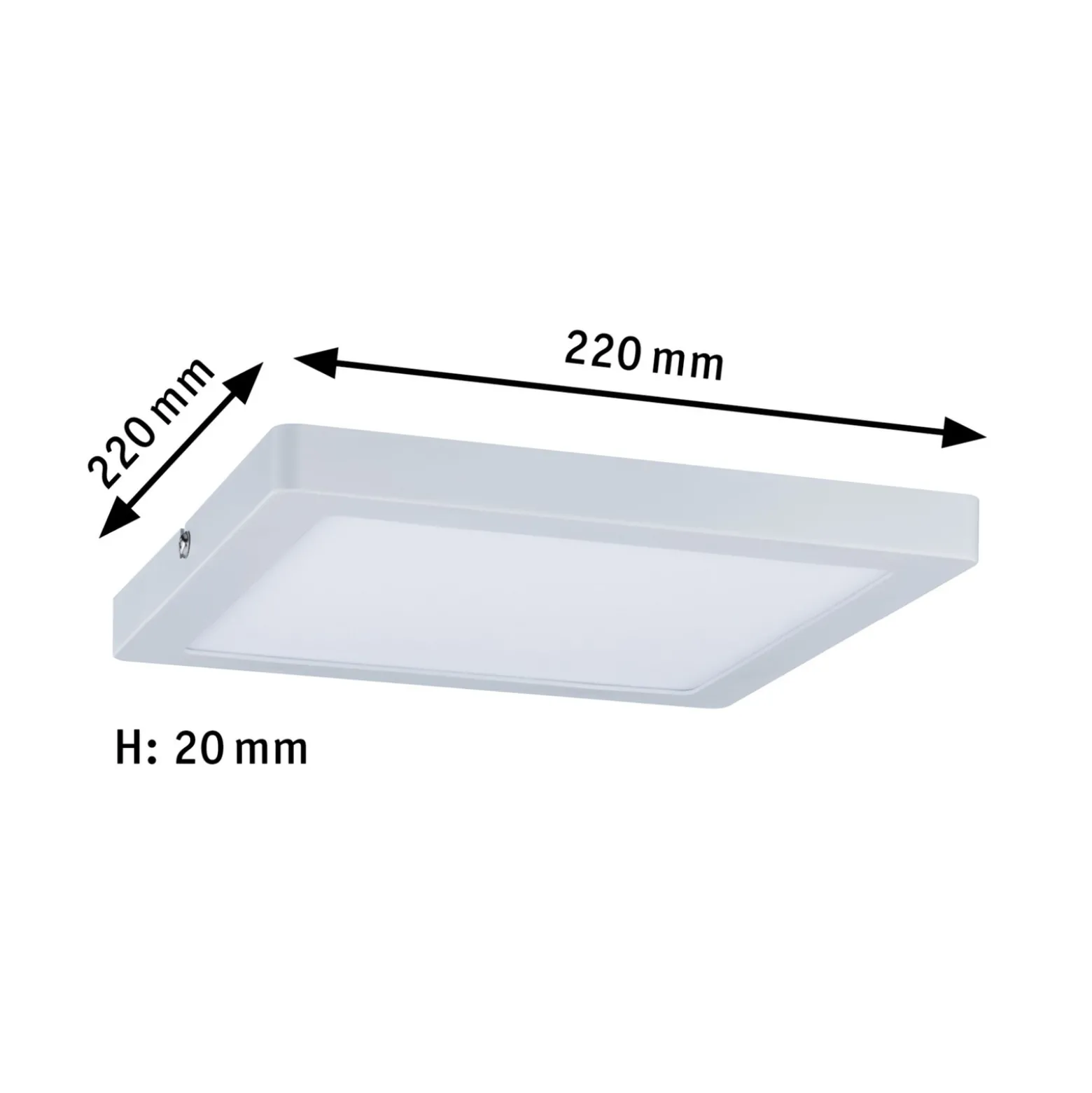 Paulmann Atria -kattovalo 2700K 22x22 cm valkoinen