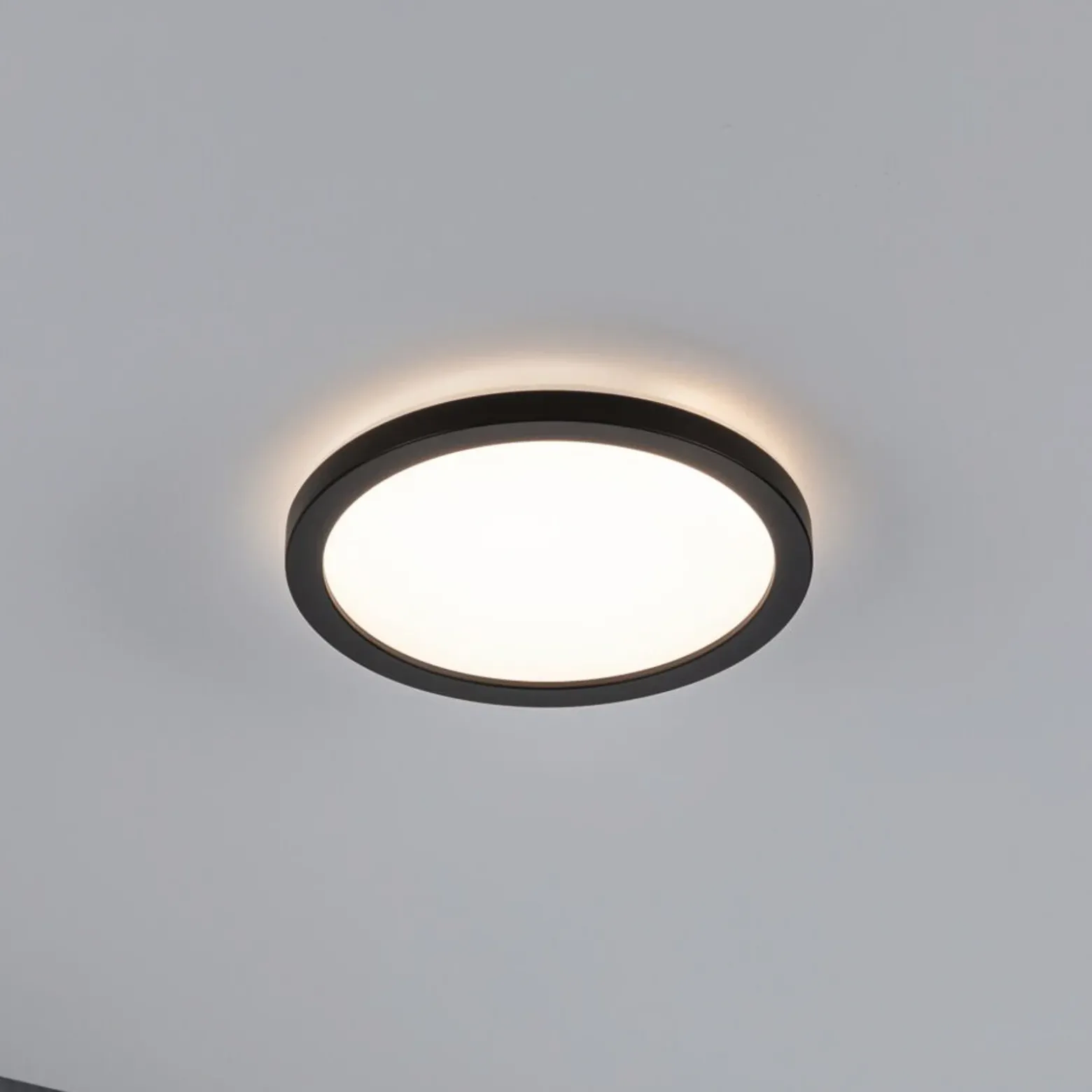 Paulmann Atria Shine Panel on/off musta 830 Ø19cm Ø19cm