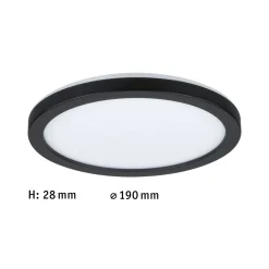 Paulmann Atria Shine Panel on/off musta 830 Ø19cm Ø19cm