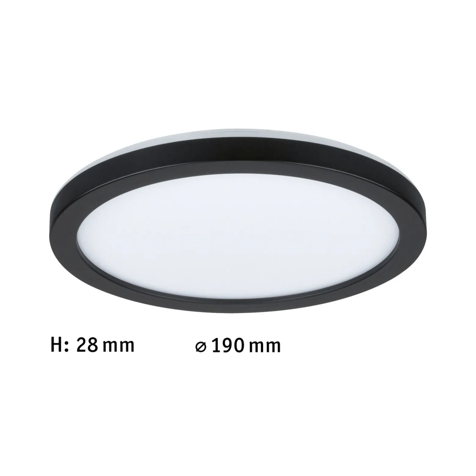 Paulmann Atria Shine Panel on/off musta 830 Ø19cm Ø19cm