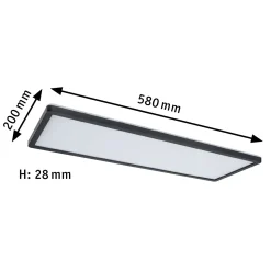 Paulmann Atria Shine Panel 3-step musta 840 58x20