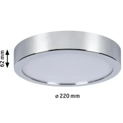 Paulmann Aviar -LED-kattovalo 22 cm kromi 4000K