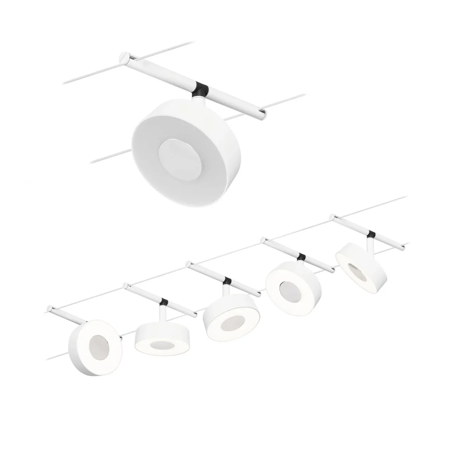 Paulmann Circle-LED-vaijerijärjestelmä 5x, valk.
