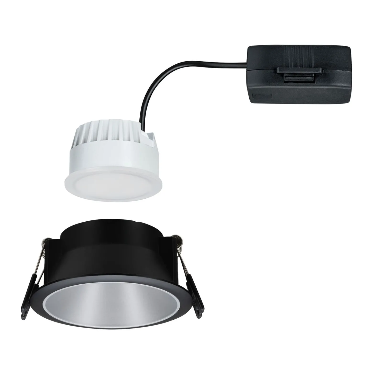 Paulmann Cole LED-Spotlight, hopea-musta