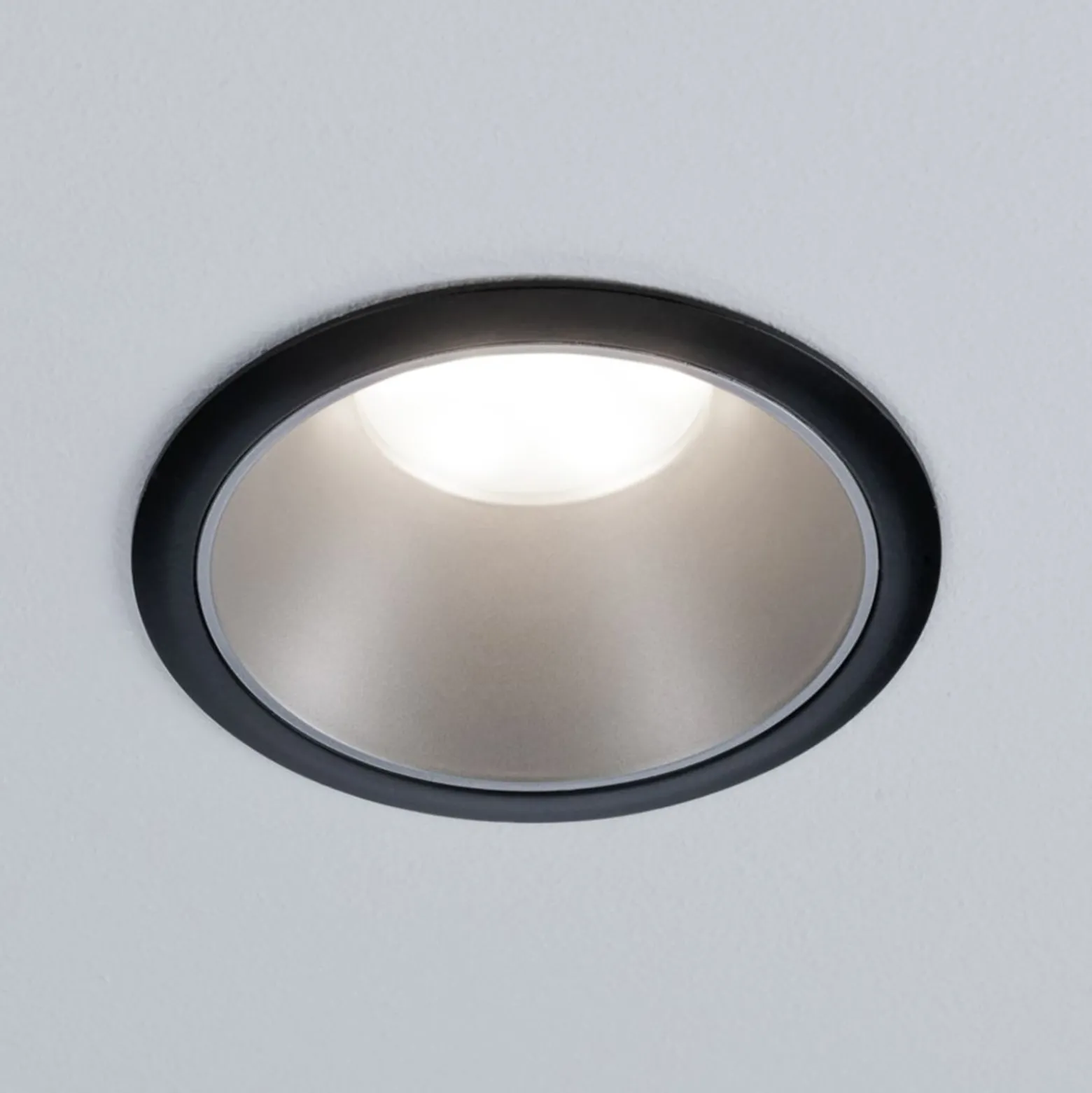 Paulmann Cole LED-Spotlight, hopea-musta