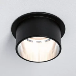 Paulmann Gil -LED-uppovalo mattamusta/rauta 3 kpl