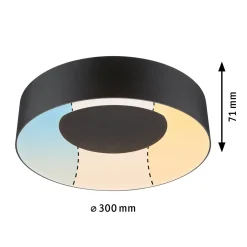 Paulmann HomeSpa Casca kattovalaisin Ø30cm musta