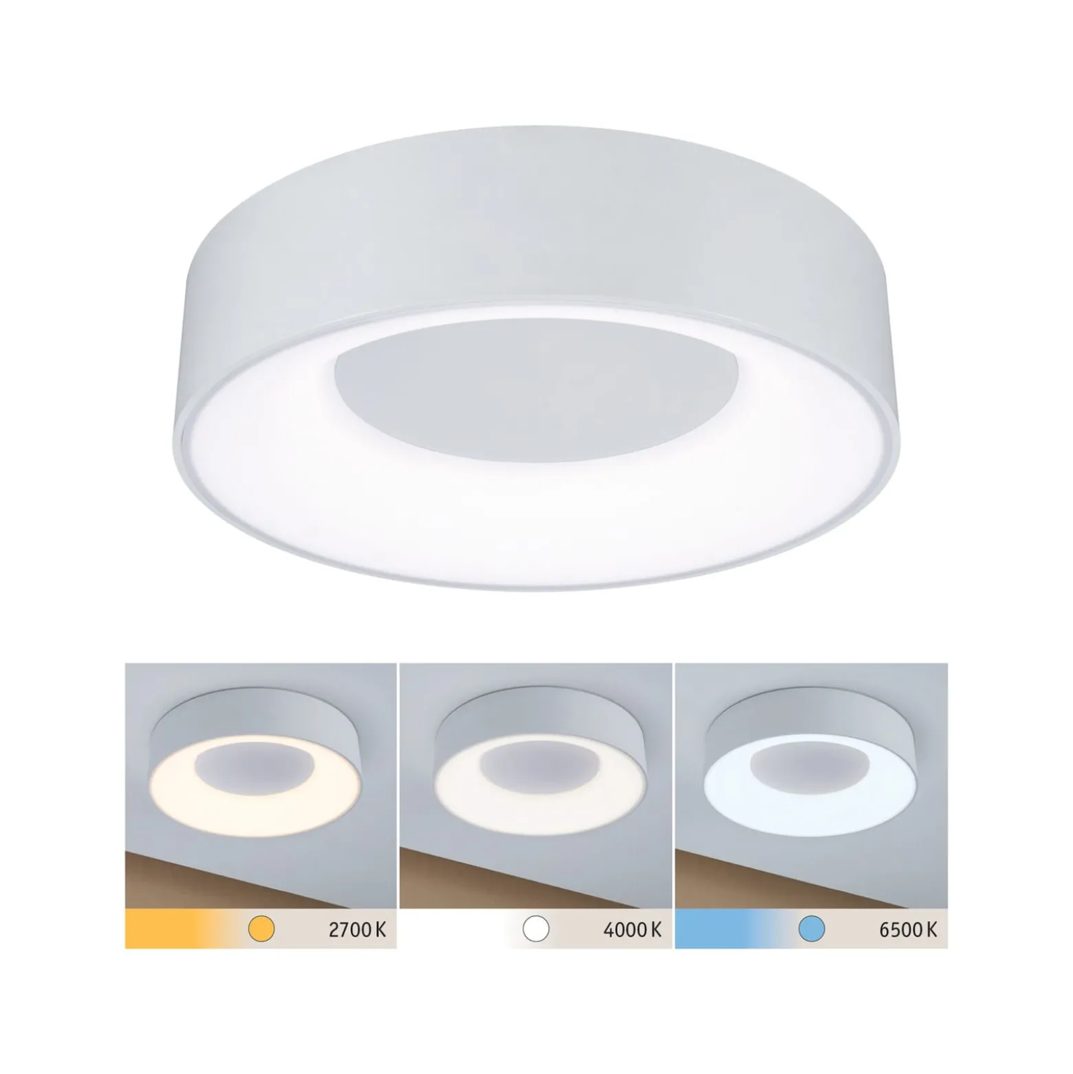 Paulmann HomeSpa Casca LED-kattovalaisin Ø 30 cm, valkoinen