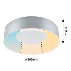 Paulmann HomeSpa Casca LED-kattovalaisin, valkoinen/alumiini, IP44