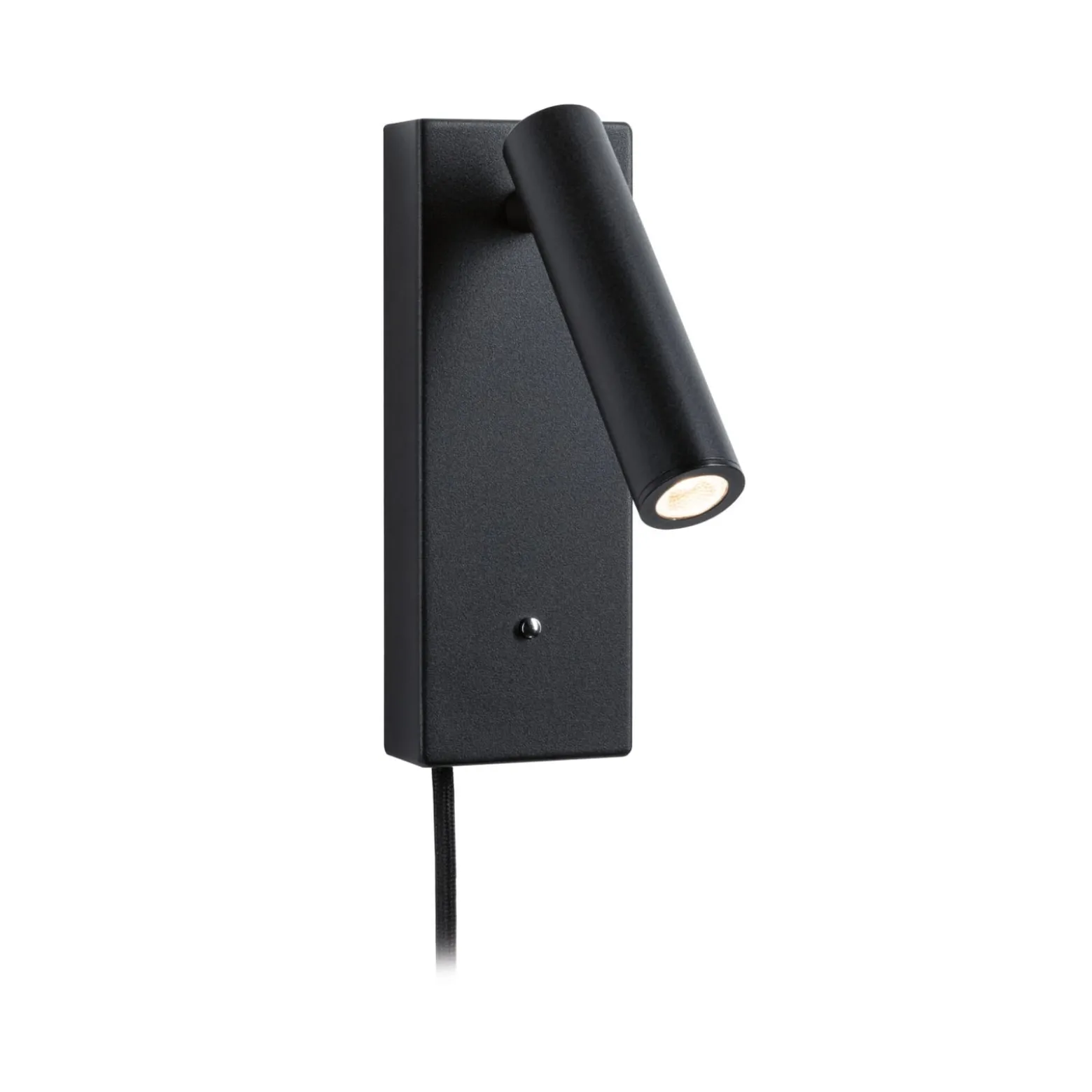 Paulmann Hulda USB LED-seinäspotti, himmennettävä, musta, kytkin