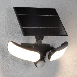 Paulmannin Sonlig-aurinkokäyttöinen ulkoseinälamppu, antrasiitti, anturi, IP65