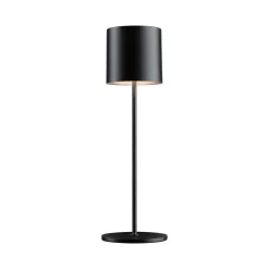 Paulmann LED-akkupöytälamppu Tuni, musta, muovi, IP44