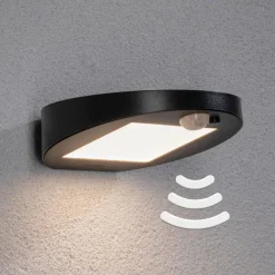 Paulmann LED-aurinkokäyttöinen ulkoseinälamppu Ryse, antrasiitti
