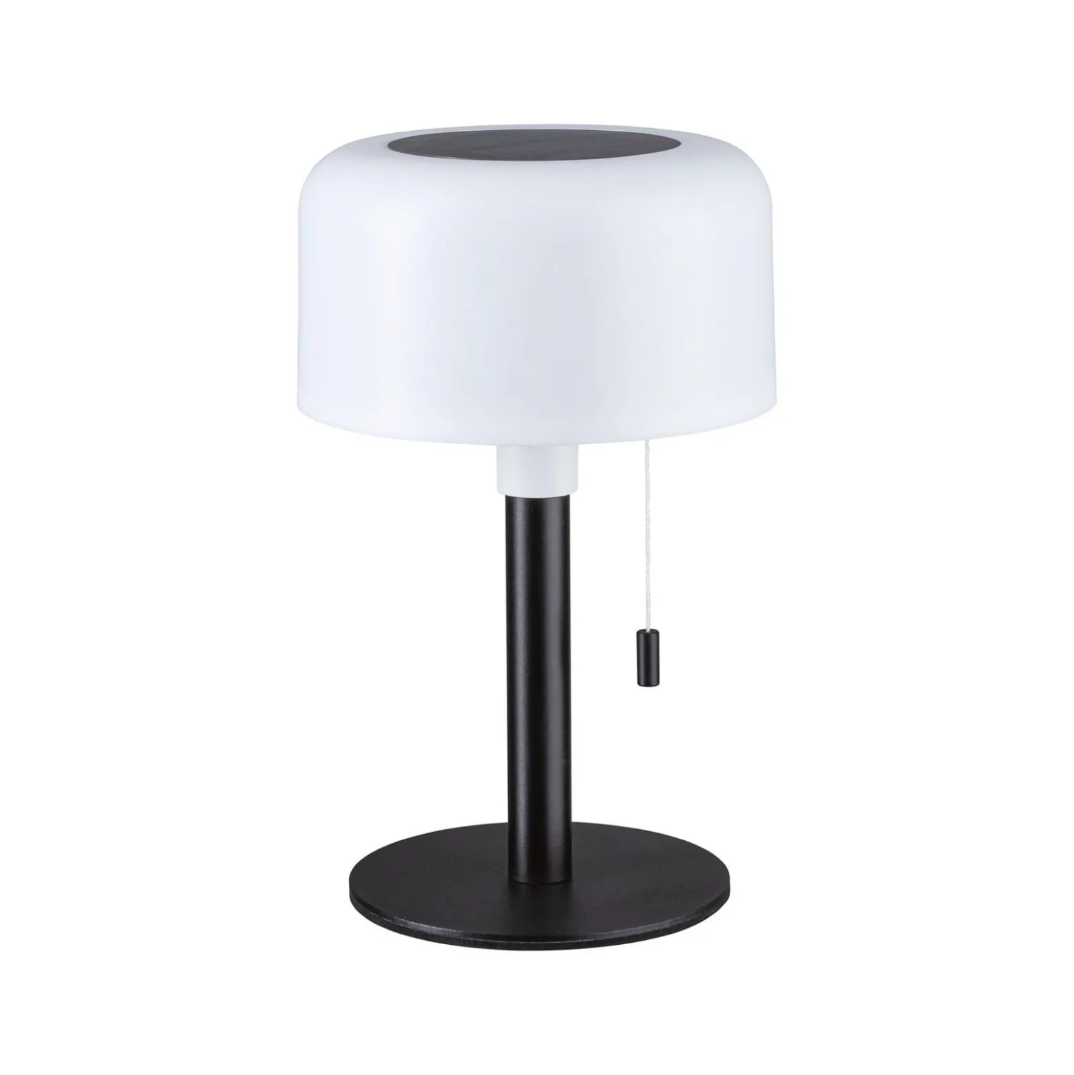Paulmann LED-aurinkopöytälamppu Bartja, musta, IP44 himmennettävä