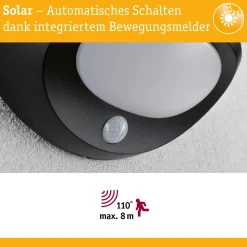 Paulmann LED aurinko ulkoseinävalaisin Sorova, anturilla, antrasiitti,