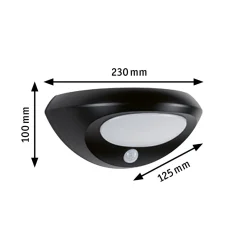 Paulmann LED aurinko ulkoseinävalaisin Sorova, anturilla, antrasiitti,