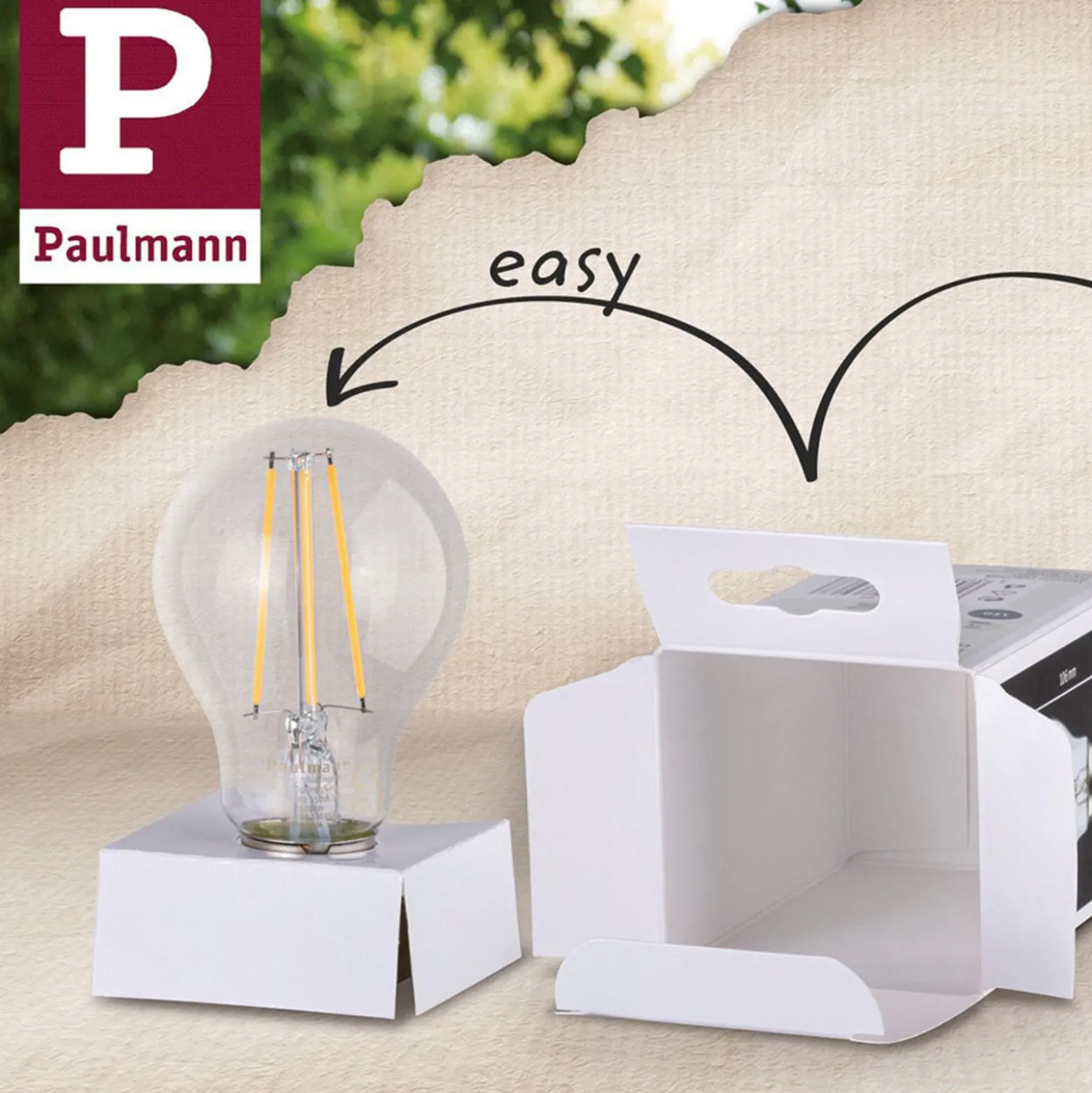 Paulmann-LED-golfpallolamppu E14 5W dim to warm