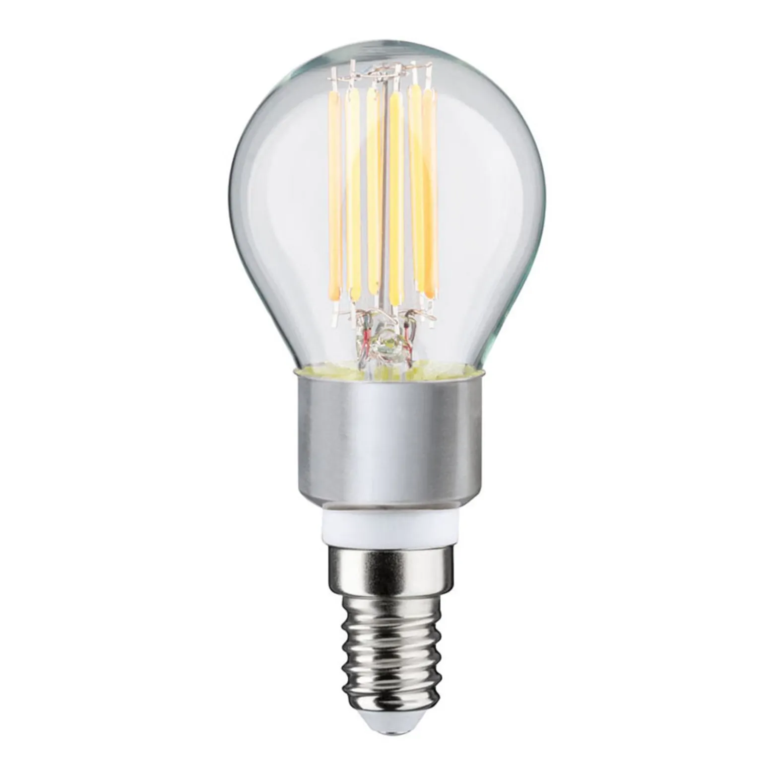 Paulmann-LED-golfpallolamppu E14 5W dim to warm