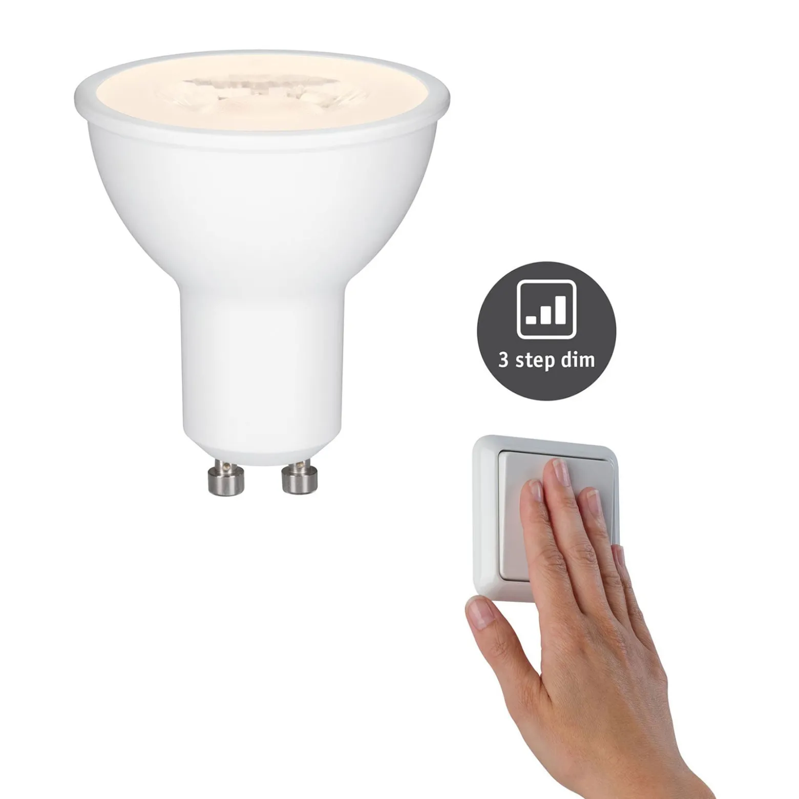 Paulmann-LED-heljastin GU10 6,5W 2700 K 3-Step-dim