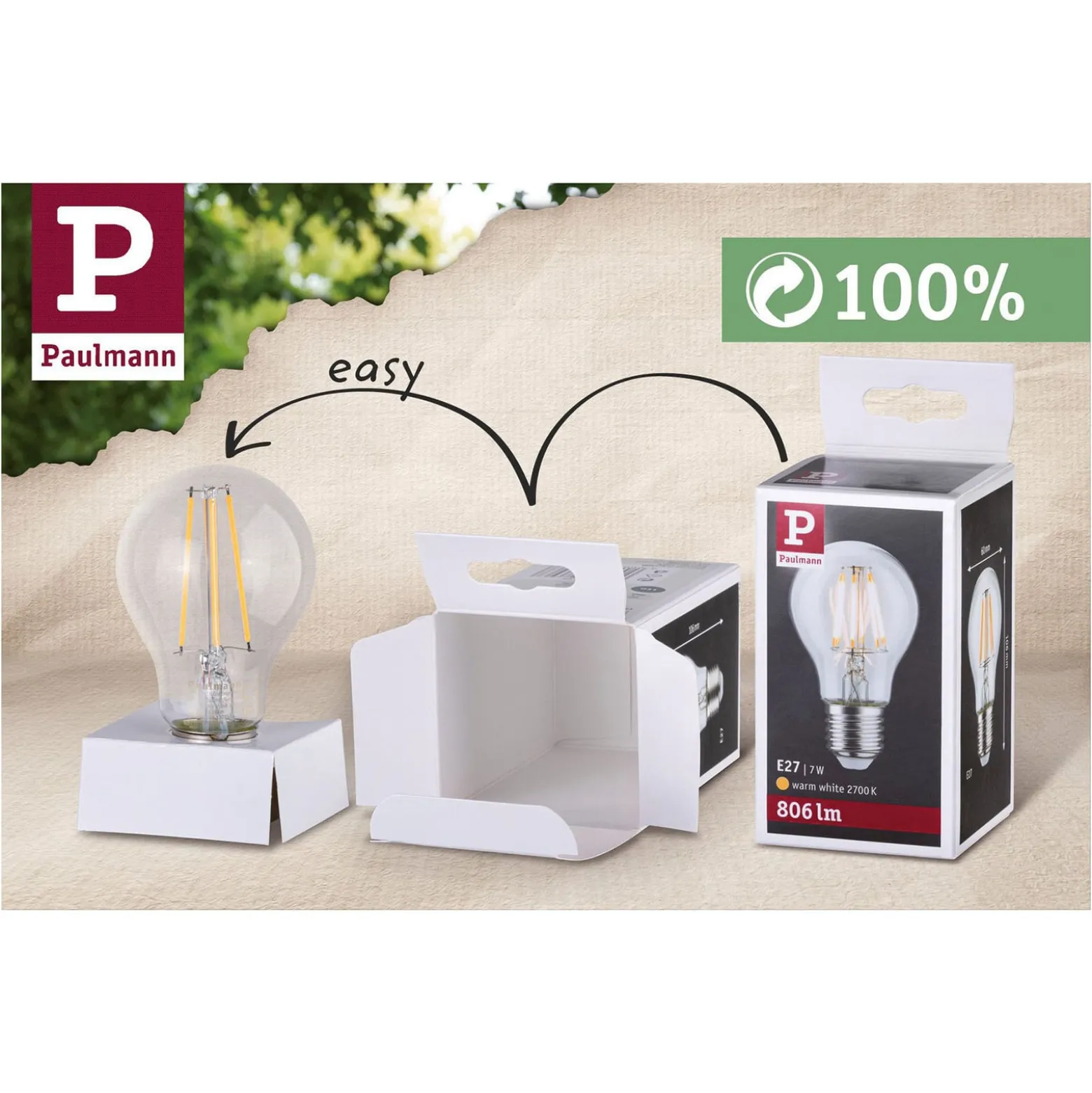 Paulmann-LED-heljastin GU10 7W 4 000 K valkoinen