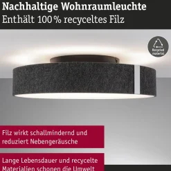 Paulmann LED-kattovalaisin Malika, antrasiitti, huopa, 3-portainen
