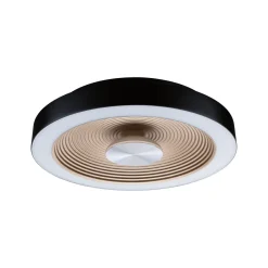 Paulmann LED-kattovalaisin Volea musta/kulta Ø 32 cm IP44 himmennettävä