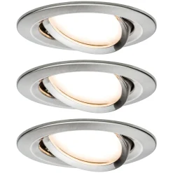 Paulmann LED-kohdevalaisin Nova Coin, 3 kpl, rauta, kääntyvä, 2 700 K