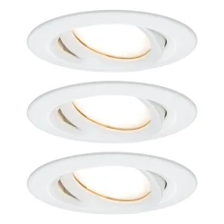 Paulmann LED-kohdevalaisin Nova Plus Coin, 3 kpl, pyöreä, valkoinen, 2 700 K,