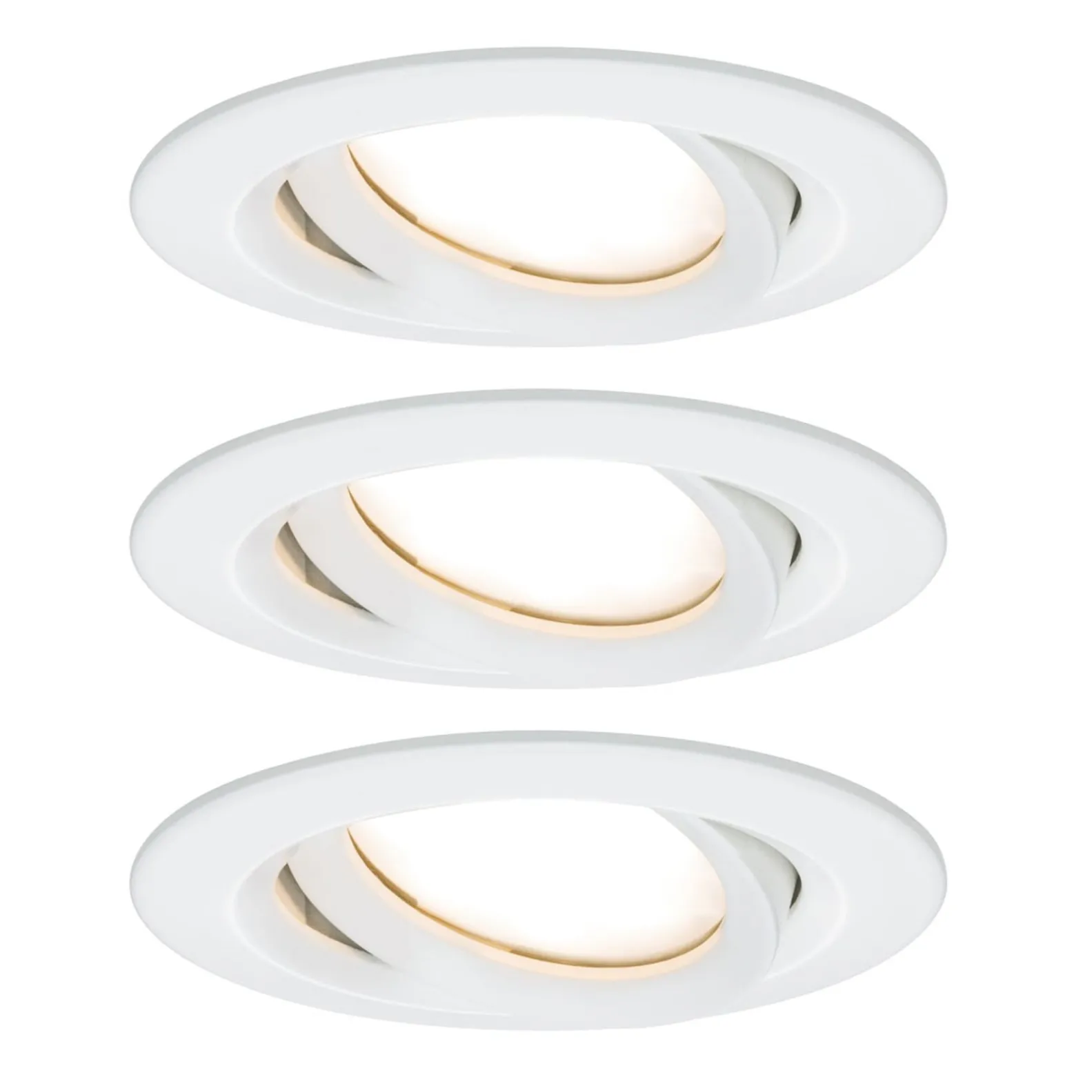 Paulmann LED-kohdevalaisin Nova Plus Coin, 3 kpl, pyöreä, valkoinen, 2 700 K,
