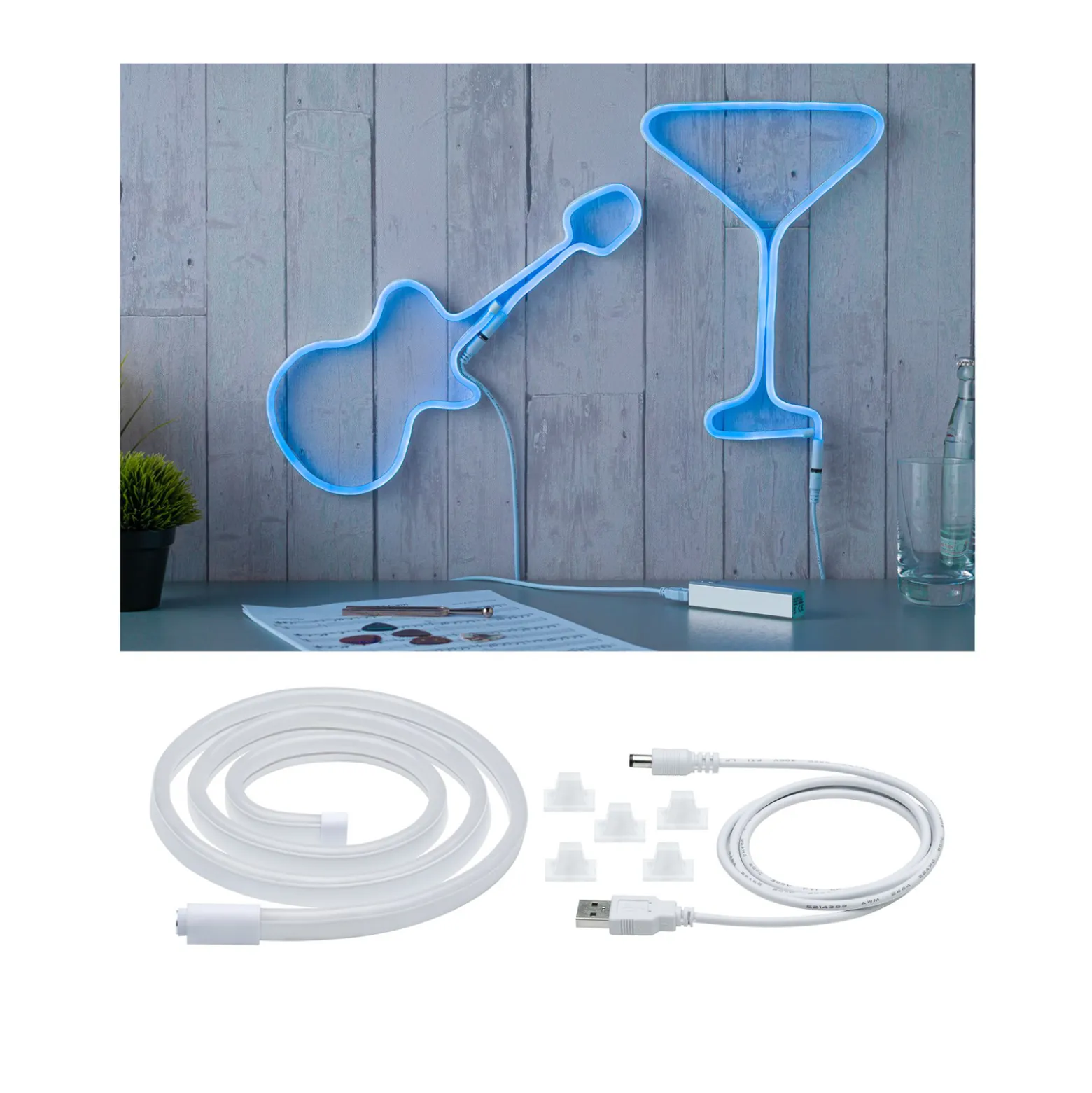 Paulmann LED-nauha Neon Colorflex USB 1 m sininen