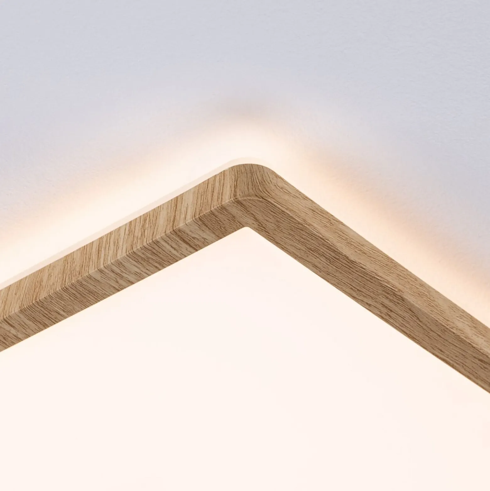 Paulmann LED-paneeli Atria Shine 29 cm, puu, IP44, 3000 K, päälle/pois