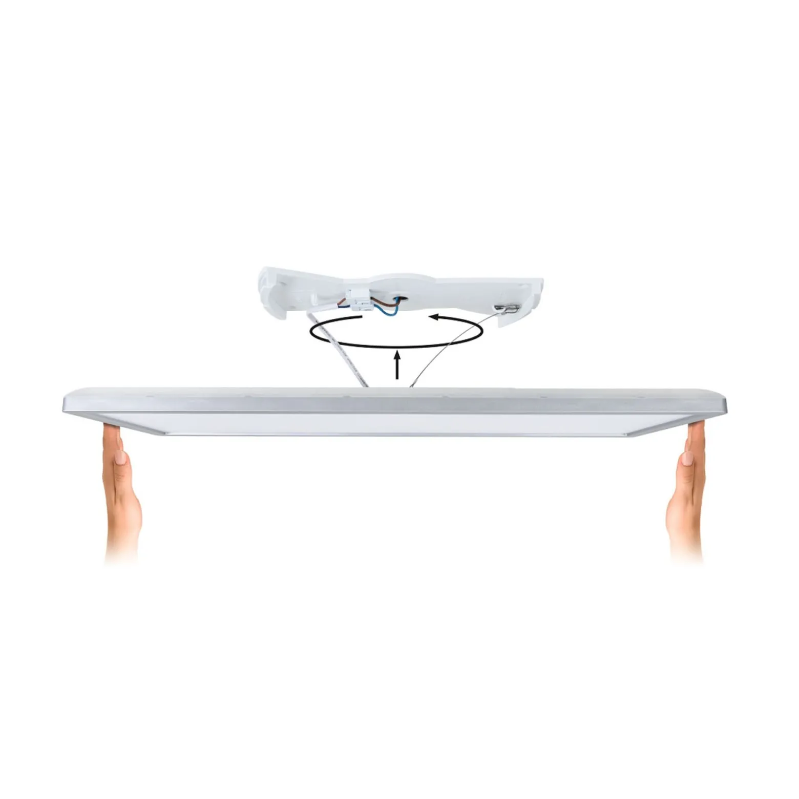 Paulmann LED-paneeli Atria Shine 29 cm, puu, IP44, 3000 K, päälle/pois