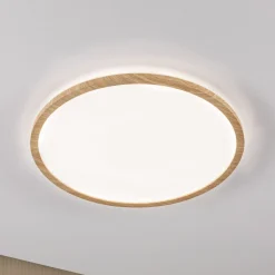 Paulmann LED-paneeli Atria Shine, halkaisija 42 cm, puu, IP44, 4000 K,