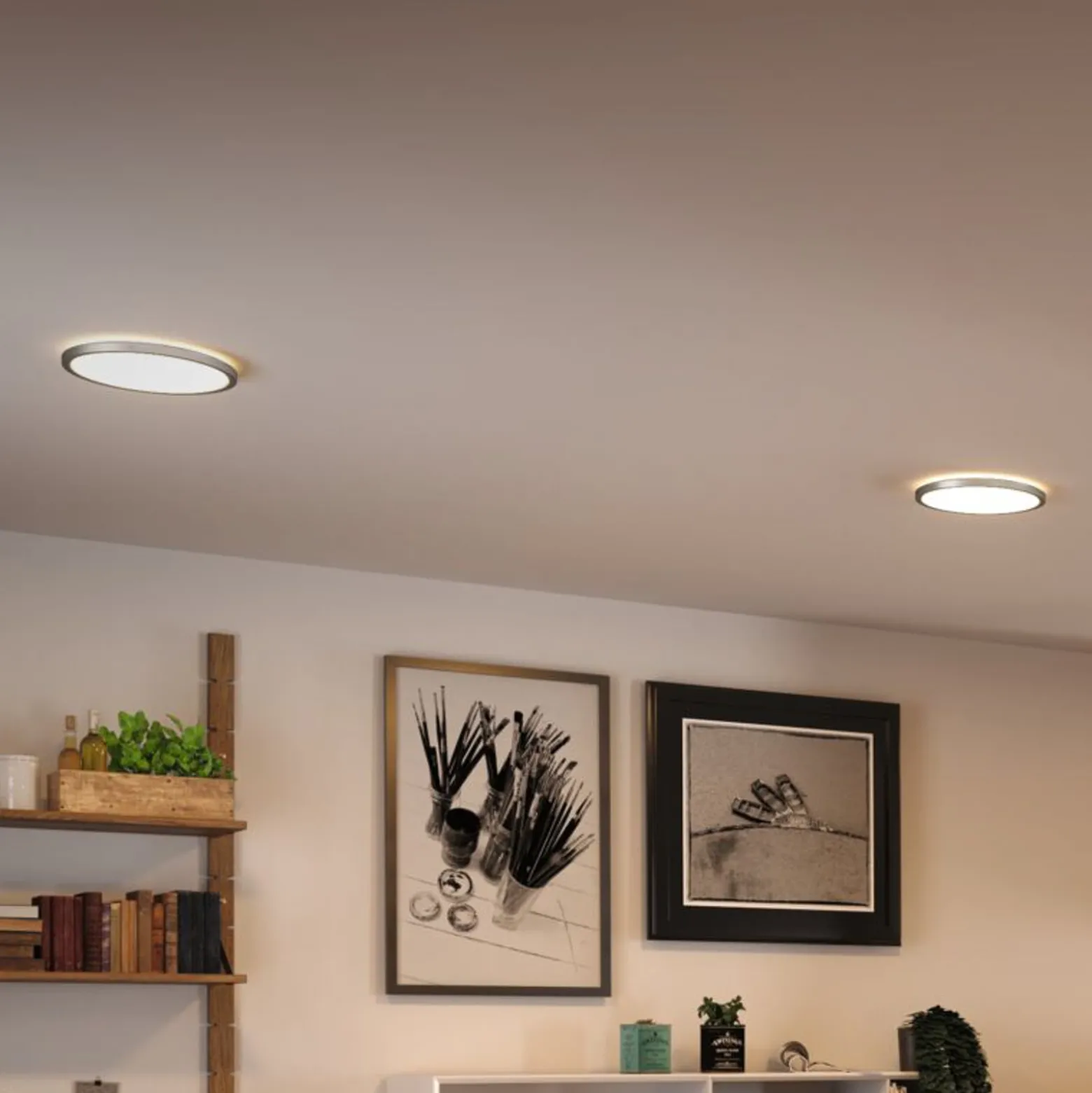 Paulmann LED-paneeli Atria Shine kromi Ø19 cm 3000 K päälle/pois IP20