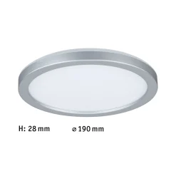 Paulmann LED-paneeli Atria Shine kromi Ø19 cm 3000 K päälle/pois IP20