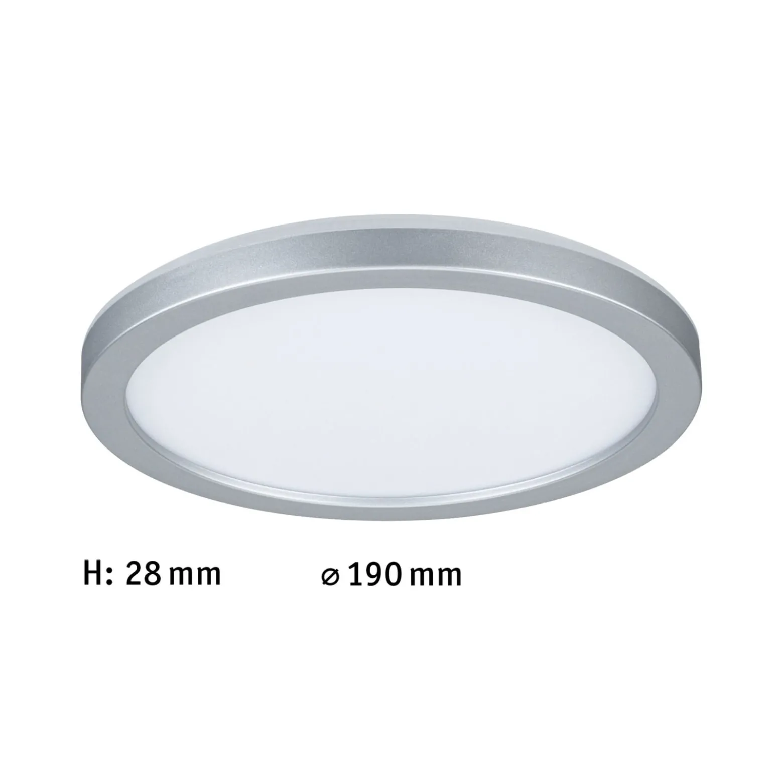 Paulmann LED-paneeli Atria Shine kromi Ø19 cm 3000 K päälle/pois IP20