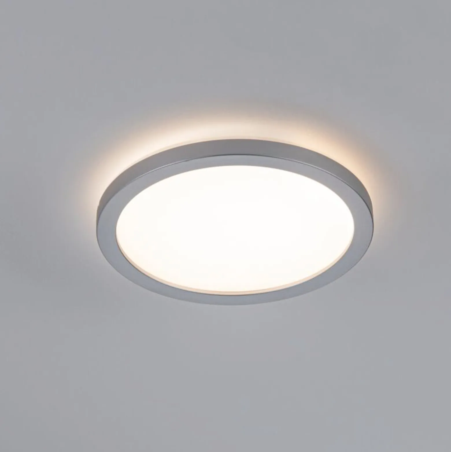 Paulmann LED-paneeli Atria Shine kromi Ø19 cm 3000 K päälle/pois IP20