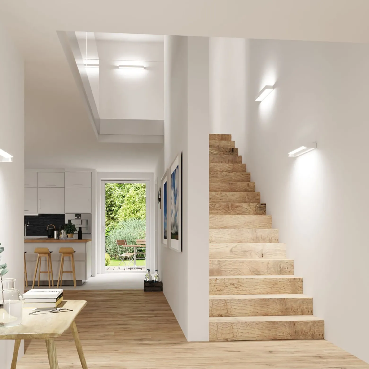 Paulmann LED-seinävalaisin Lucille, valkoinen, 60 cm, himmennettävä, IP44