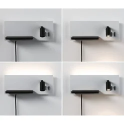 Paulmann LED-seinävalaisin Serra, musta, 2700 K, oikea