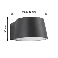 Paulmann LED-ulkoseinälamppu Capea, antrasiitti, alumiini, IP44
