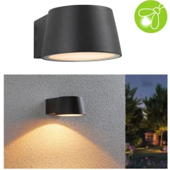 Paulmann LED-ulkoseinälamppu Capea, antrasiitti, alumiini, IP44