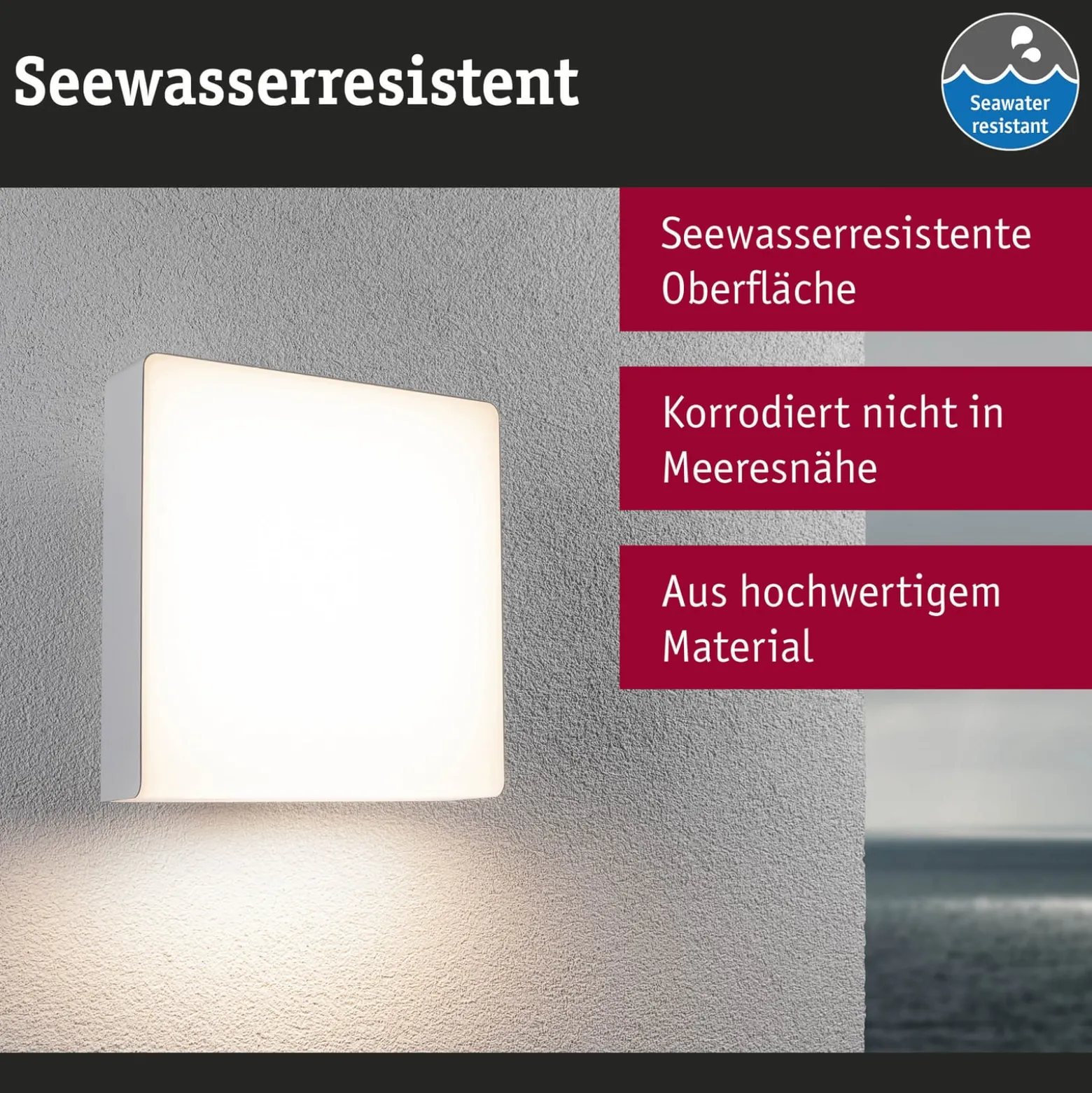 Paulmann LED-ulkoseinävalaisin Azalena zigbee, 2200K, valkoinen