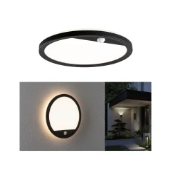 Paulmann LED-ulkoseinävalaisin Lamina, musta, anturi, IP44