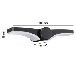 Paulmann LED-ulkoseinävalaisin Pekana, antrasiitti 30 cm alumiinia IP44
