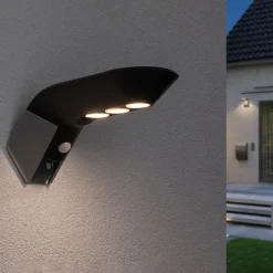 Paulmann LED-ulkoseinävalo Soley, antrasitti