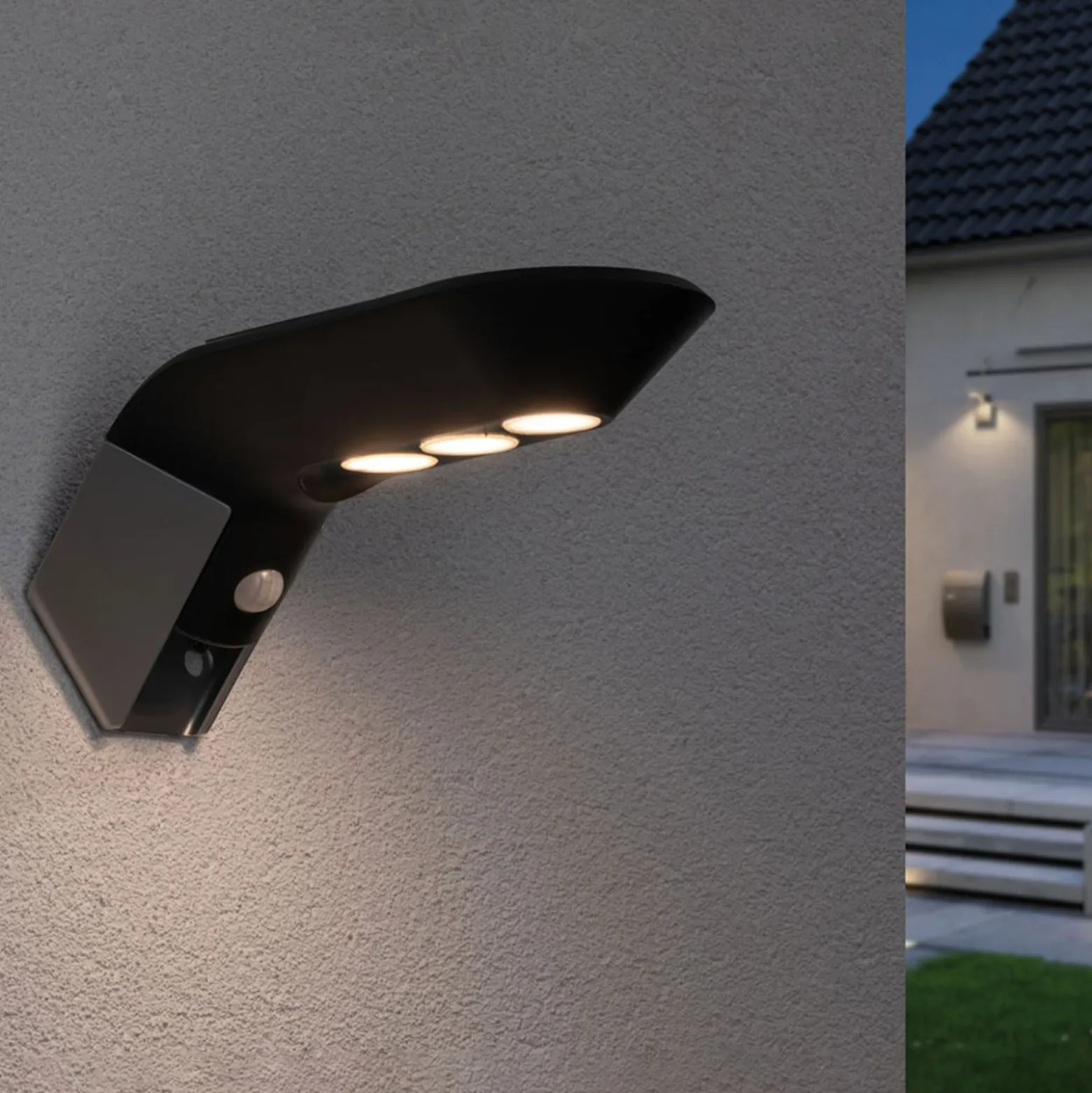 Paulmann LED-ulkoseinävalo Soley, antrasitti