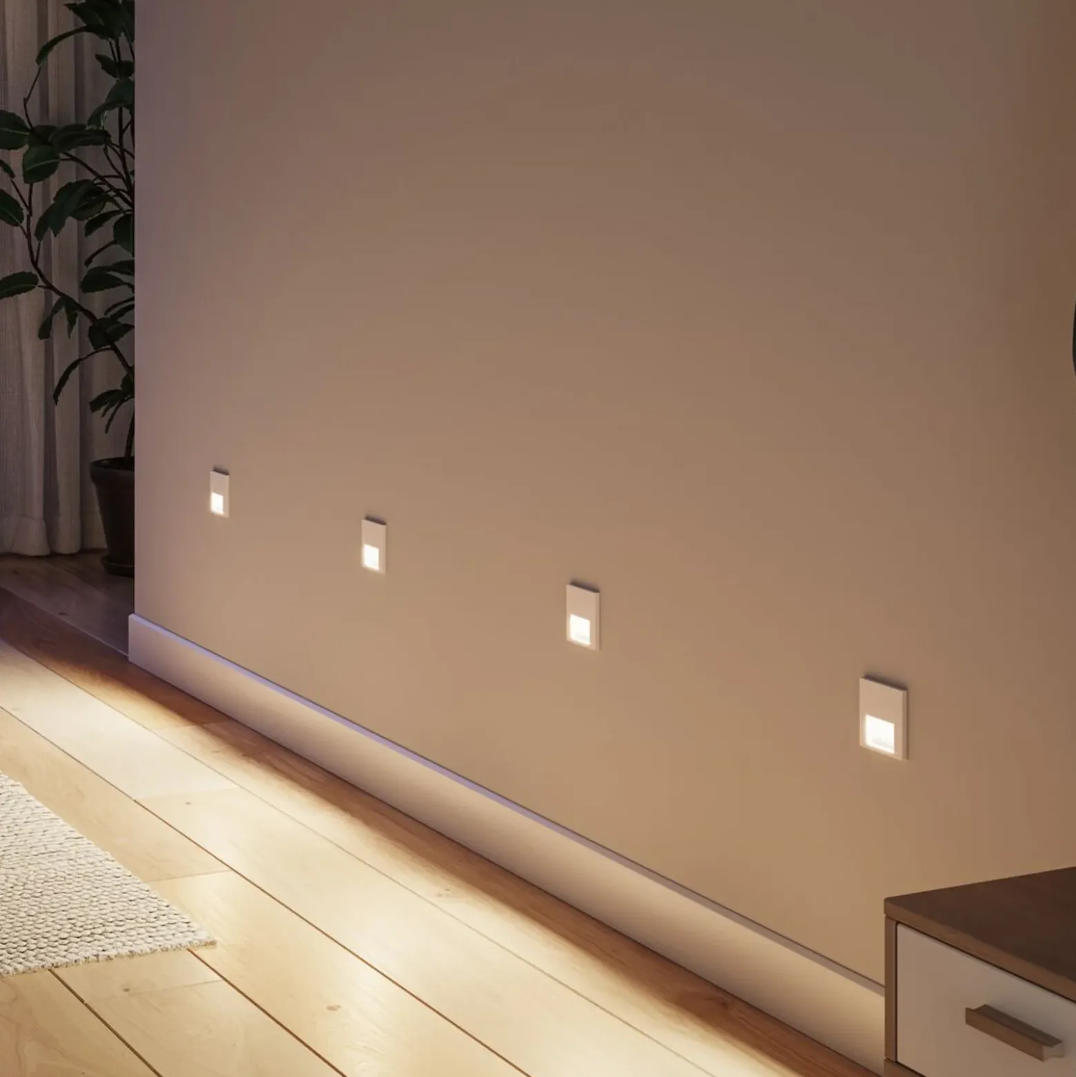 Paulmann LED-uppovalaisin Tsaro, valkoinen, muovi, 2700 K