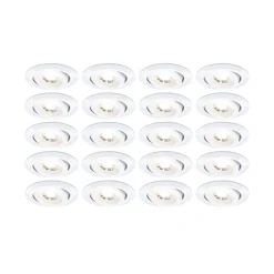 Paulmann LED-uppovalaisin, valkoinen, Ø 8 cm, 4,8 W, 20 kpl:n sarja