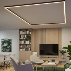 Paulmann LED-valolista Linion, musta, 100 cm, 3 000 K