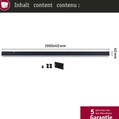 Paulmann Linion-valolista, musta 1 m Master ZigBee-muuntaja